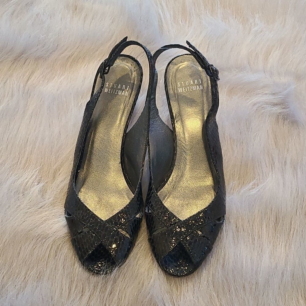 ‎Stuart Weitzman womens black heels size 7